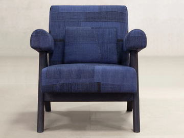 KESA COBALT - Fabric armchair with armrests by Phantom Hands - view 2